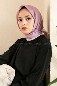 Modalamelif Monoğram Eşarp Lila-Ekru