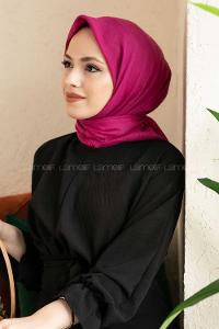 Modalamelif Düz Flamlı Eşarp Açık Mor