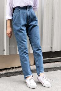 Modalamelif Yüksel Bel Paçası Kesik Jean Kot Mavisi