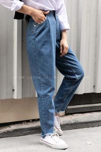 Modalamelif Yüksel Bel Paçası Kesik Jean Kot Mavisi