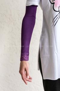 Modalamelif Dantelli Kolluk Mor