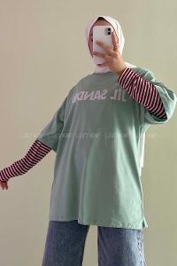 Modalamelif Jıl Sander Oversize T-Shirt Su Yeşili