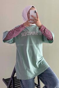 Modalamelif Jıl Sander Oversize T-Shirt Su Yeşili