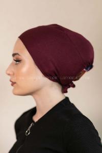 Modalamelif Dikişsiz Bağlamalı Penye Bone Bordo