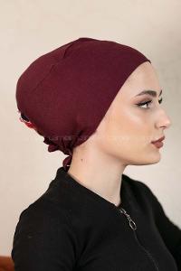 Modalamelif Dikişsiz Bağlamalı Penye Bone Bordo