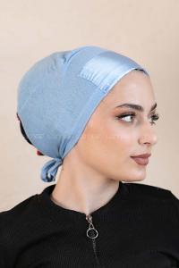 Modalamelif Penye Üstü Saten Bone Bebe Mavisi