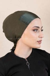 Modalamelif Penye Üstü Saten Bone Haki