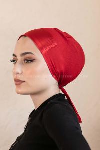 Modalamelif Penye Üstü Saten Bone Kırmızı