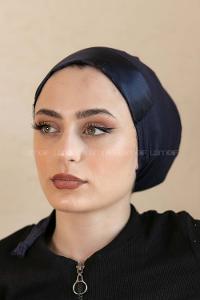 Modalamelif Penye Üstü Saten Bone Lacivert