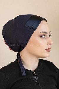 Modalamelif Penye Üstü Saten Bone Lacivert