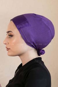 Modalamelif Penye Üstü Saten Bone Mor