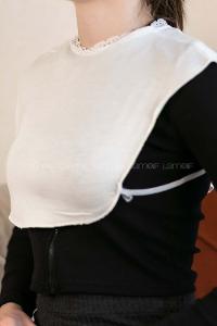 Modalamelif Dantelli Penye Boyunluk Krem