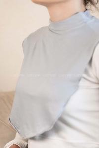 Modalamelif Düz Penye Boyunluk Gümüş Gri