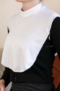 Lamelif Düz Penye Boyunluk Kırık Beyaz