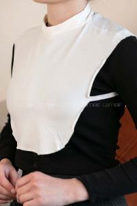 Lamelif Düz Penye Boyunluk Krem