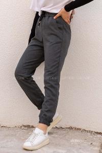 Modalamelif Geniş Kemerli Paça Lastikli Eşofman Altı Antrasit