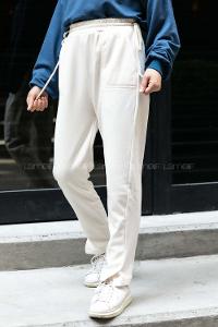 Modalamelif İki Yan Bağcık Detaylı Eşofman Ekru