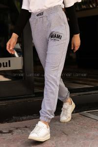 Modalamelif Miami Baskılı Eşofman Altı Gri