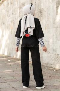 Modalamelif Mıckey Mouse Baskılı  İkili Takım Siyah