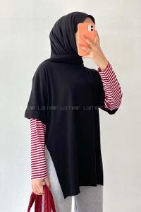 Modalamelif Oversize T-Shirt Siyah