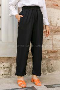 Modalamelif Beli Lastikli Duble Paça Pantolon Lacivert