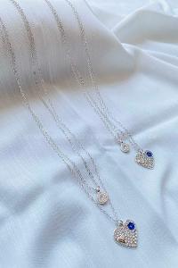 Modalamelif  Kalp Gümüş Kolye