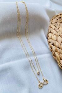 Modalamelif Sonsuzluk Gold Kolye