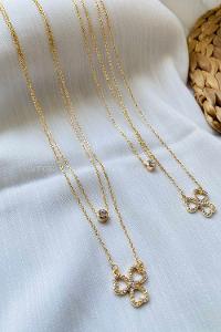 Modalamelif Yonca Gold Kolye