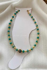 Modalamelif Su Yeşil Boncuk Halhal