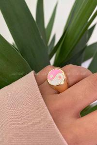 Modalamelif Yin Yang Pembe Yüzük