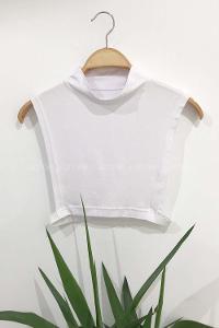 Modalamelif Düz Renk Sıfır Kol İçlik Beyaz