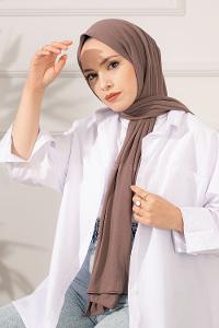 Modalamelif Koyu Vizonrengi Penye Şal