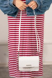 Lamelif Orse Model Aksesuarlı Çanta Beyaz