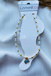 Modalamelif Beyaz Boncuk Halhal