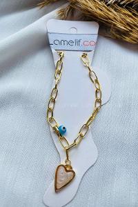 Modalamelif Beyaz Kalp Halhal