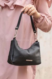 Modalamelif Kadın Saten Metal Detaylı Çanta Siyah