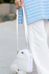 Modalamelif Çok Bölmeli Rose Cüzdan Çanta Beyaz