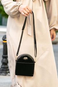 Modalamelif Çok Bölmeli Rose Cüzdan Çanta Parlak Siyah