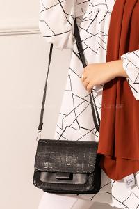 Modalamelif Kadın Çantası Trok Parlak Siyah