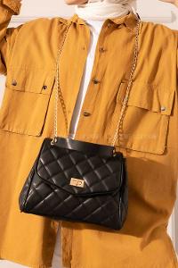 Modalamelif Kapitone Kadın Çantası Siyah