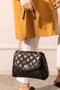 Modalamelif Kapitone Kadın Çantası Siyah