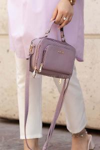 Modalamelif  Üç Bölmeli Çapraz Çanta Lila