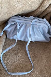 Modalamelif Büzgülü Bottega Model Çanta Turkuaz Açık Gri