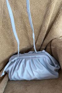 Modalamelif Büzgülü Bottega Model Çanta Turkuaz Açık Gri