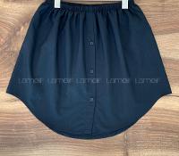 Modalamelif İçlik Etek Gömlek Siyah