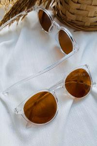 Modalamelif Kahverengi Rosa Şeffaf Çerçeve Güneş Gözlüğü