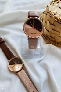 Modalamelif Saga Kahverengi Blok Renk Saat