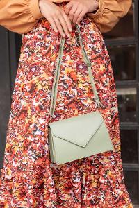 Modalamelif Zarf Model Kutu Omuz Çantası Çağla Yeşili