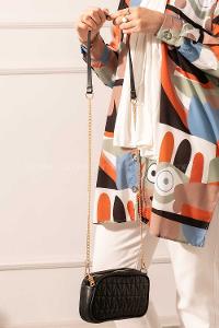 Modalamelif Zincir Askılı Kapitone Çanta Siyah