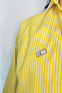 White Black Iron Brooch